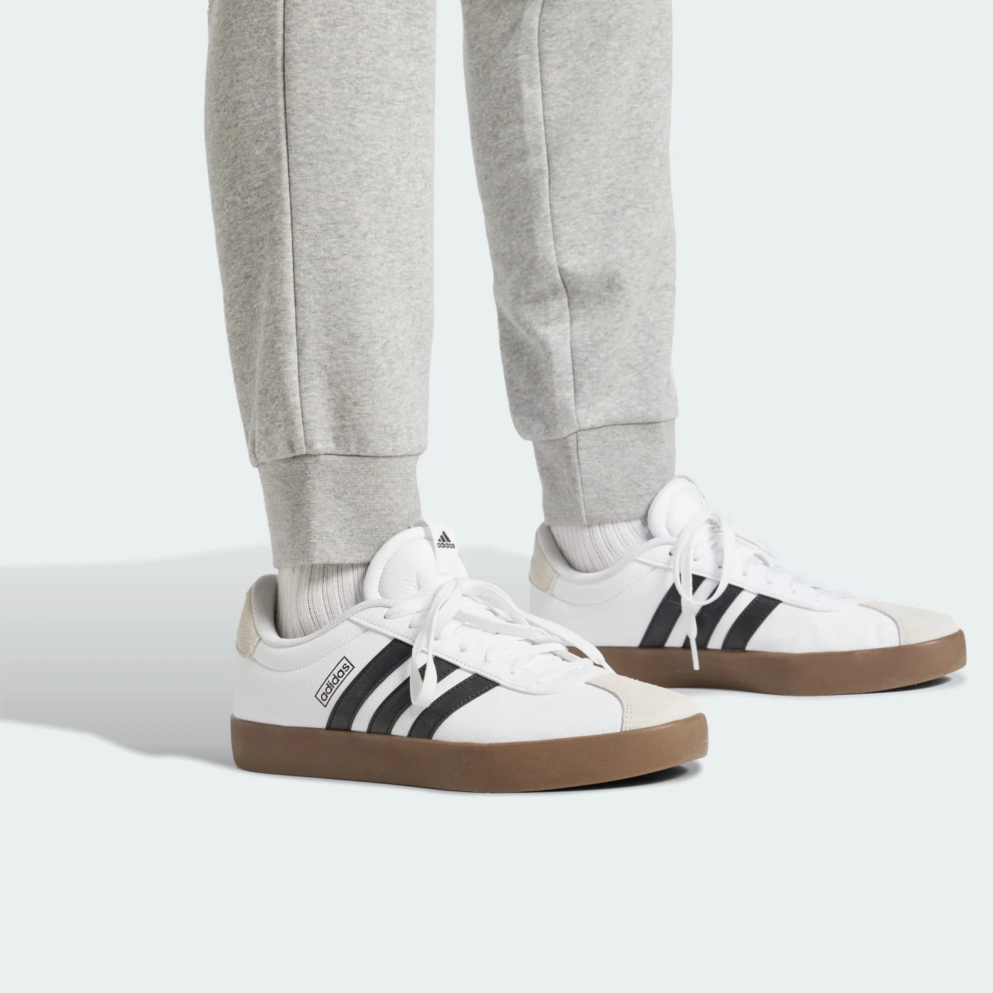 Adidas Men's Essentials Feelcozy Fleece Grey Sweatpant - Image 5