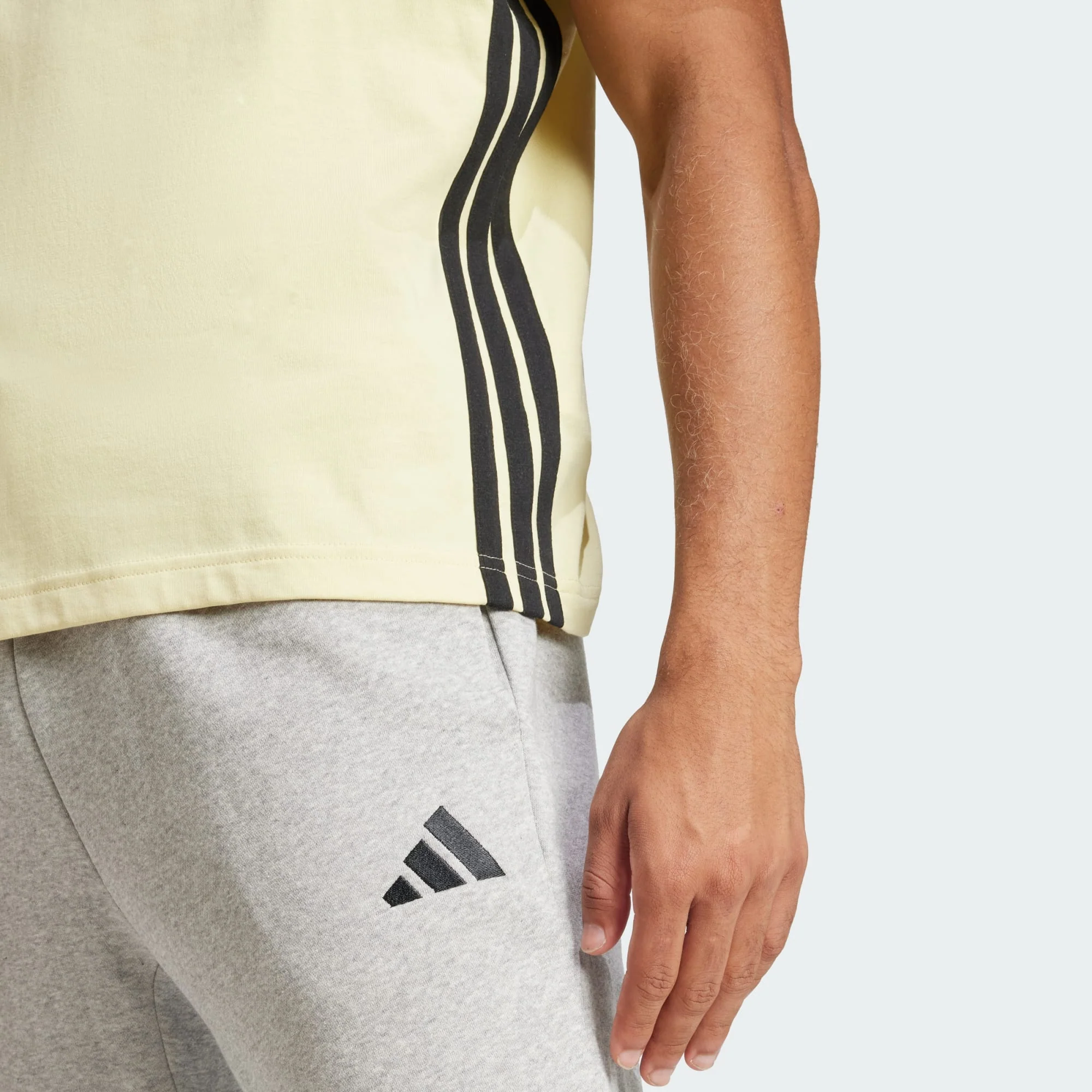 Adidas Men's Essentials Feelcozy Fleece Grey Sweatpant - Image 6