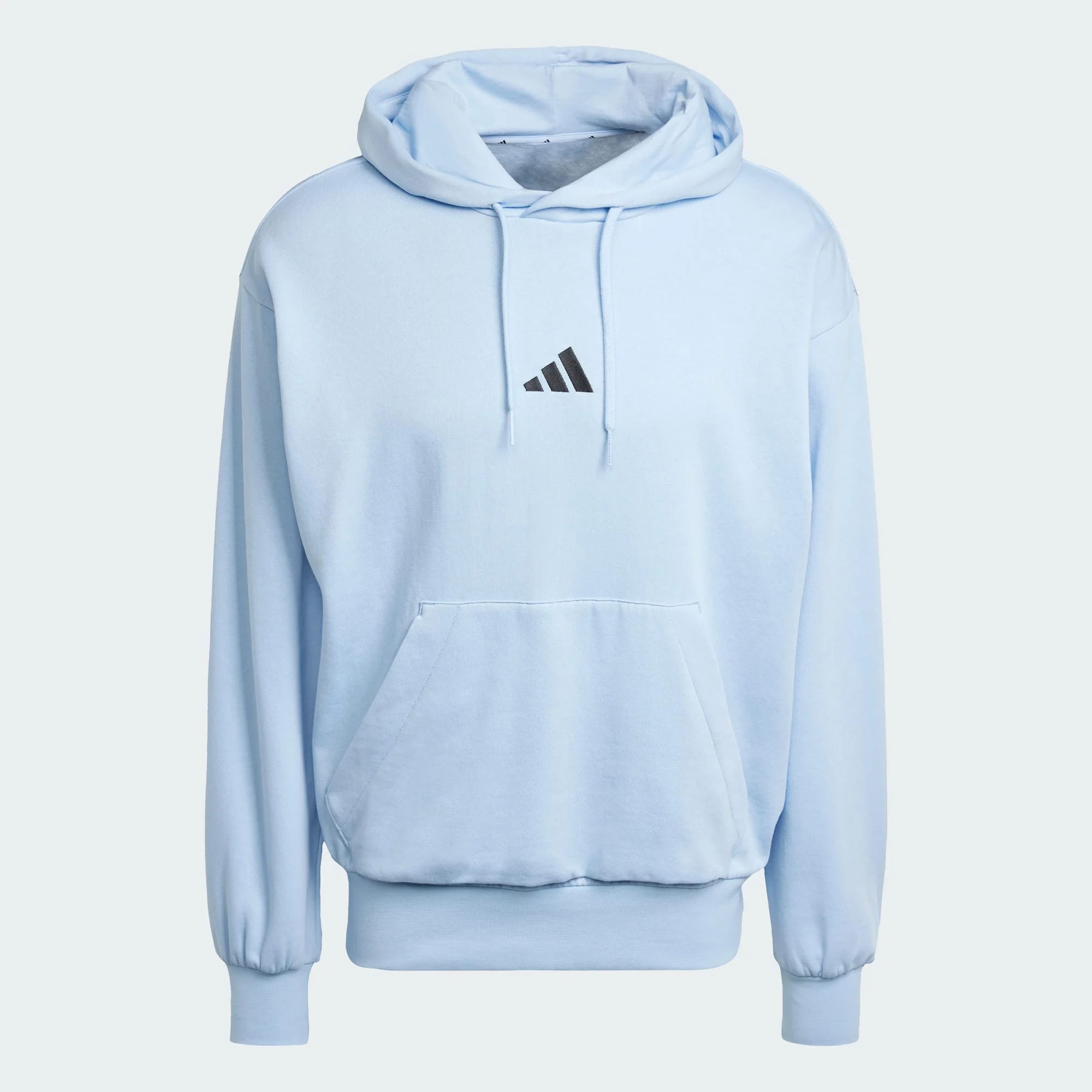 Adidas Men's Feelcozy Fleece Blue Hoodie - Image 2