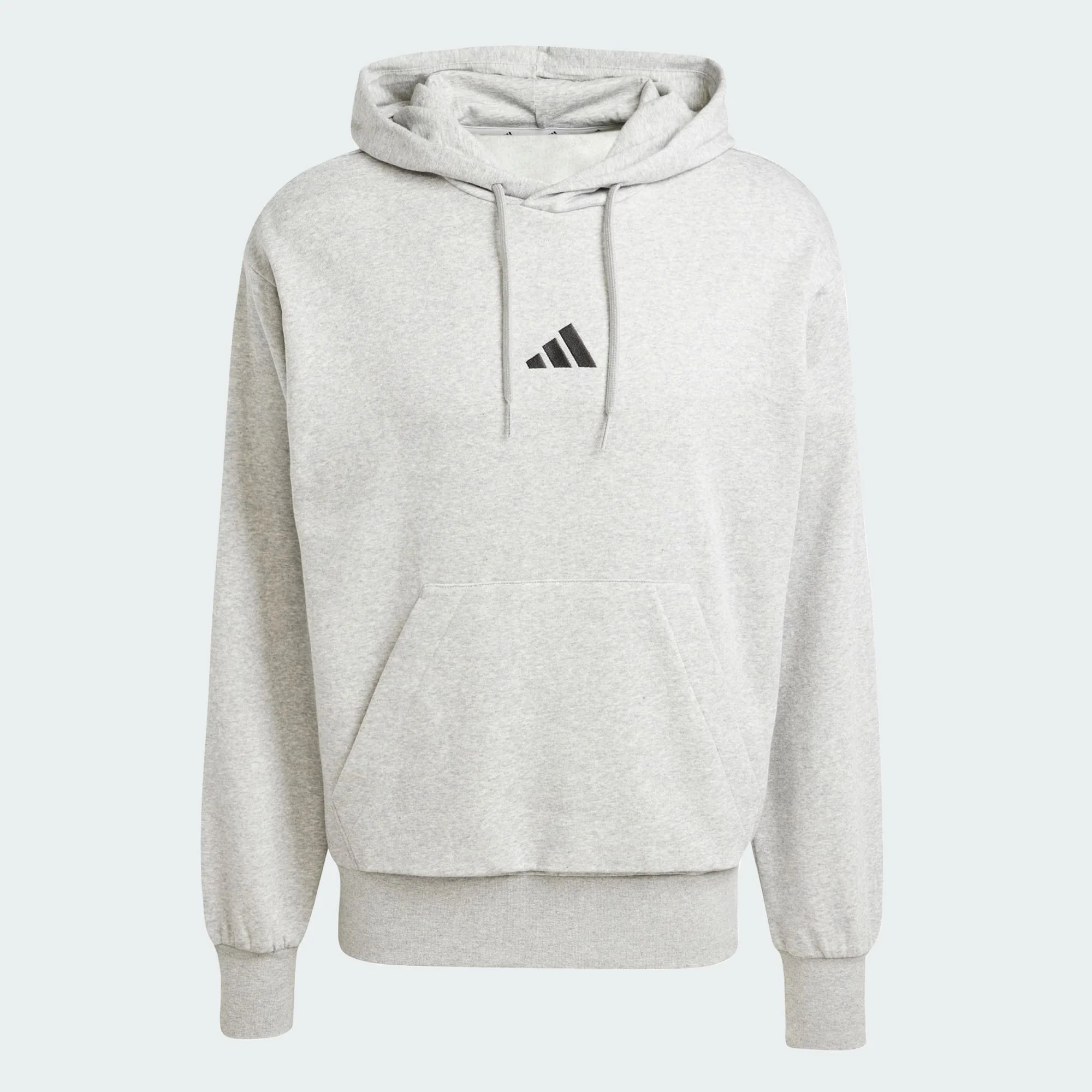 Adidas Men's Feelcozy Fleece Grey Hoodie - Image 2
