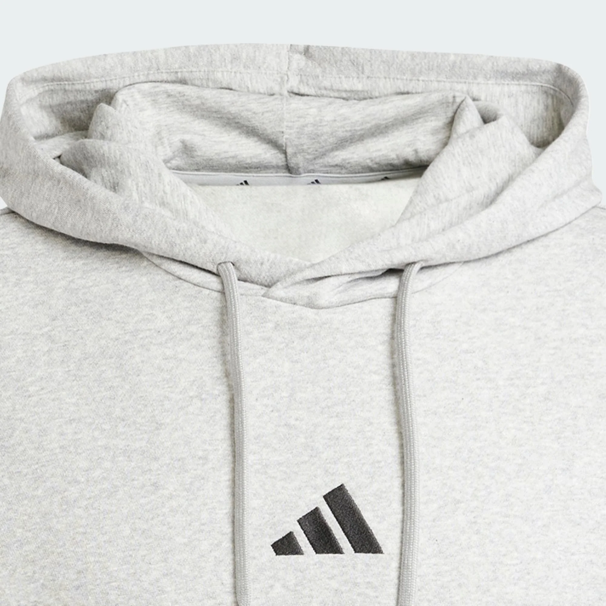 Adidas Men's Feelcozy Fleece Grey Hoodie - Image 4