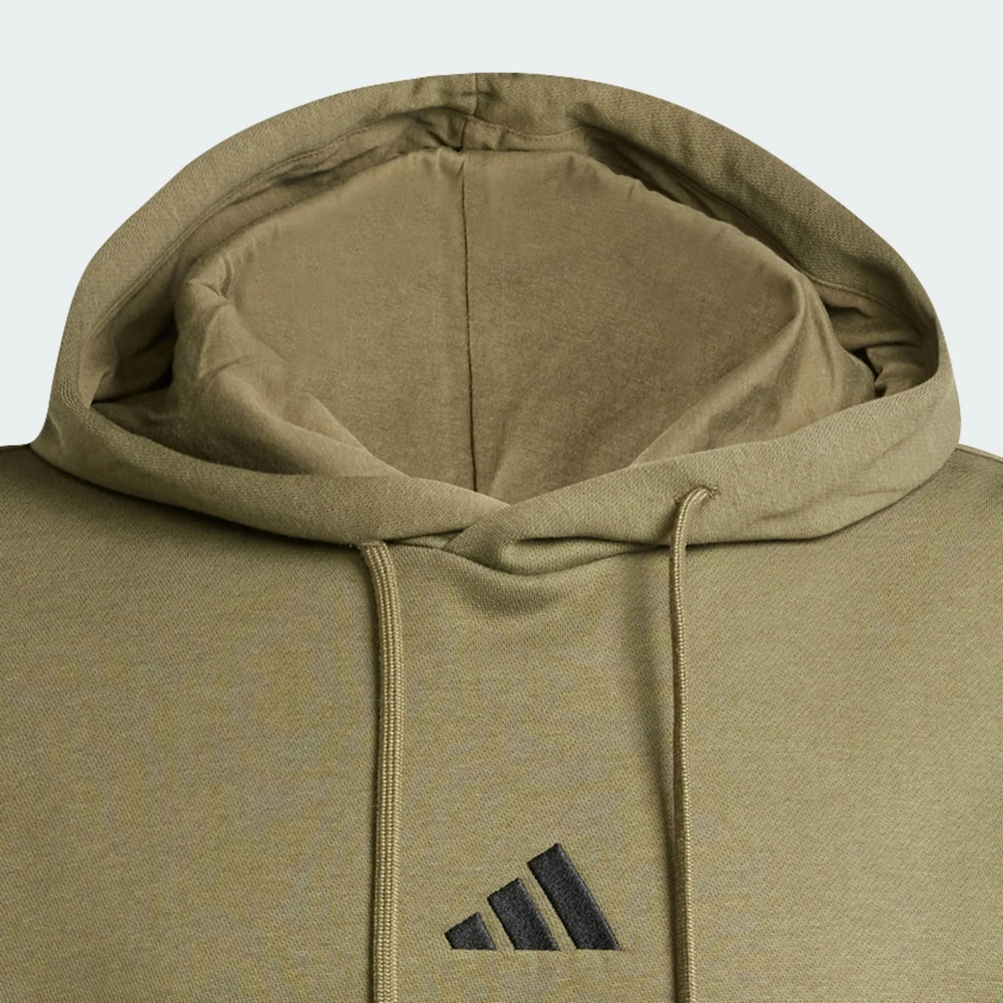 Adidas Men's Feelcozy Fleece Olive Hoodie - Image 3