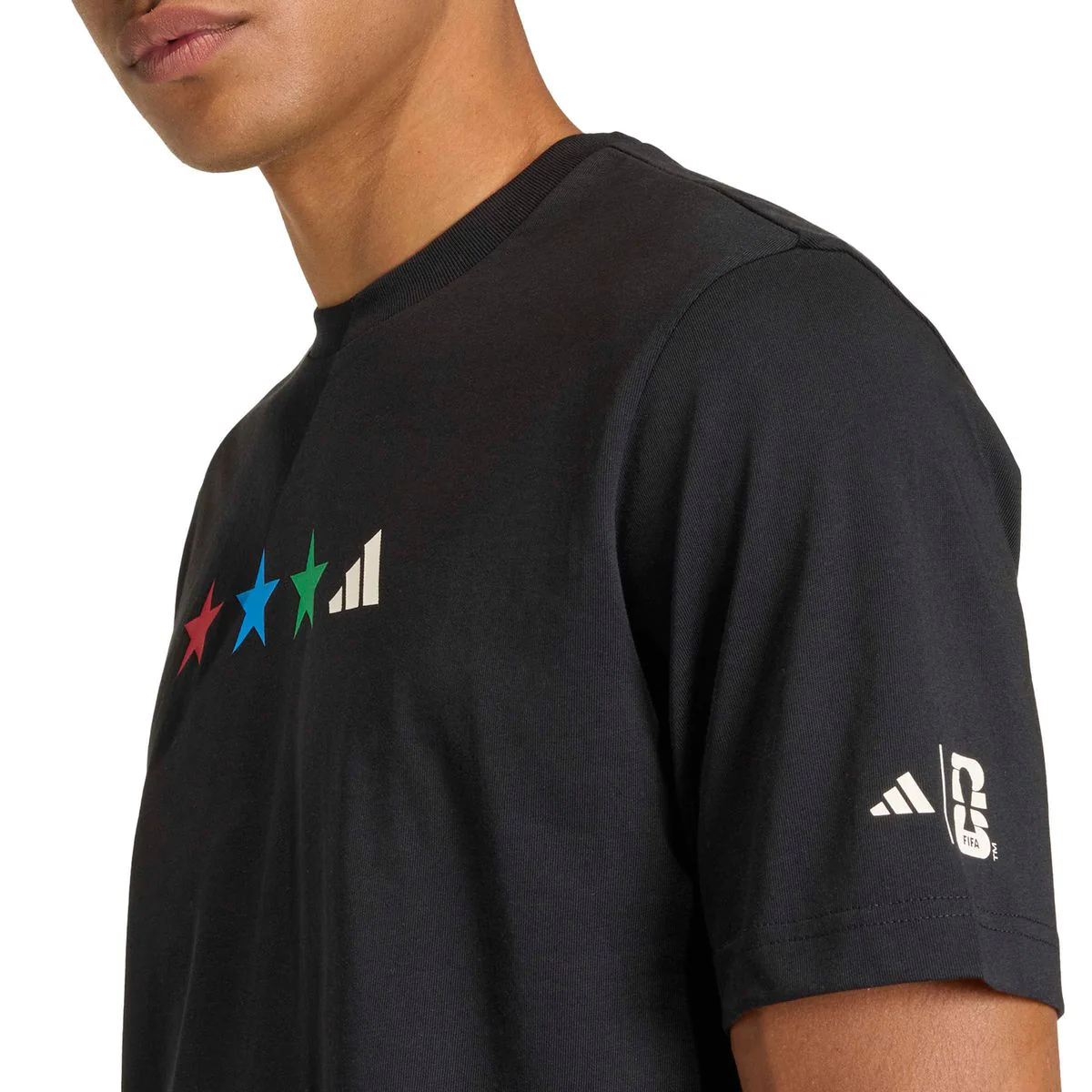 Adidas Men's Fifa World Cup Graphic Black Tee - Image 4