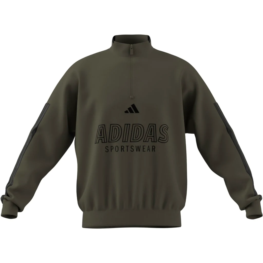 Adidas Men's House Of Tiro Fleece Olive Quarter Zip