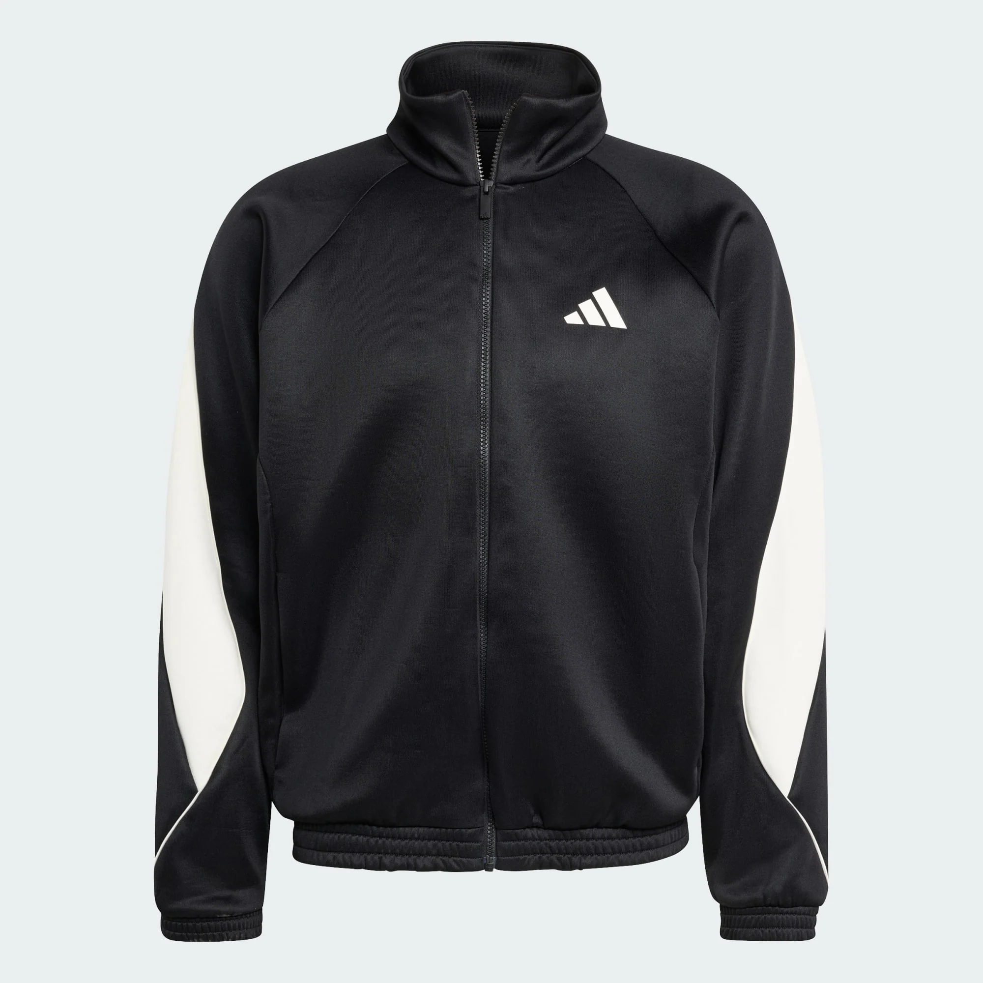 Adidas Men's Stadium Tracktop Black/White Jacket - Image 2