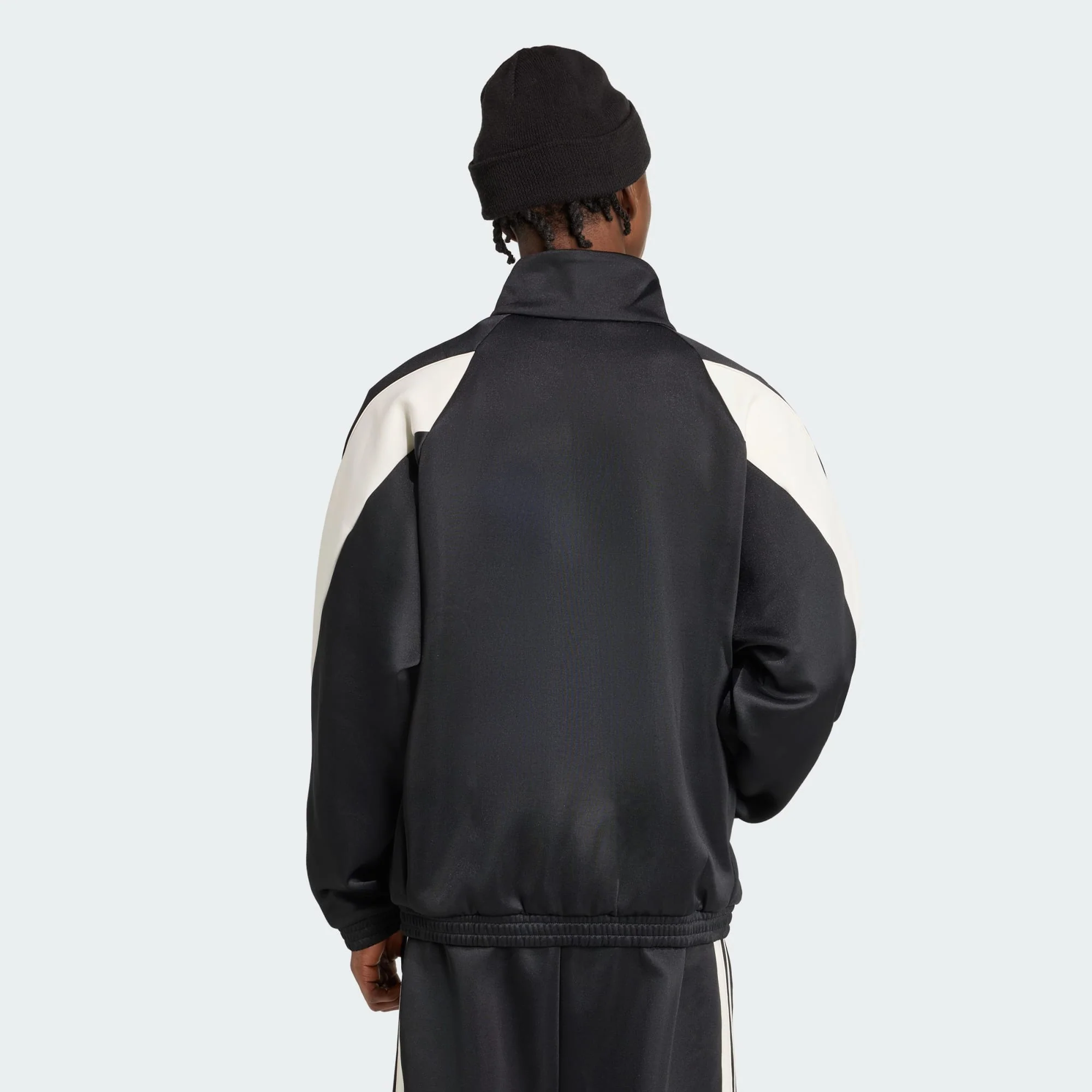 Adidas Men's Stadium Tracktop Black/White Jacket - Image 3