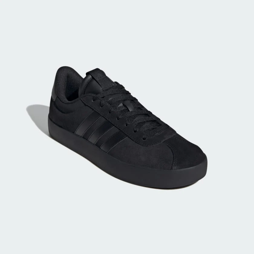 Adidas Men's Vl Court 3.0 Triple Black Sneaker Shoes - Image 3