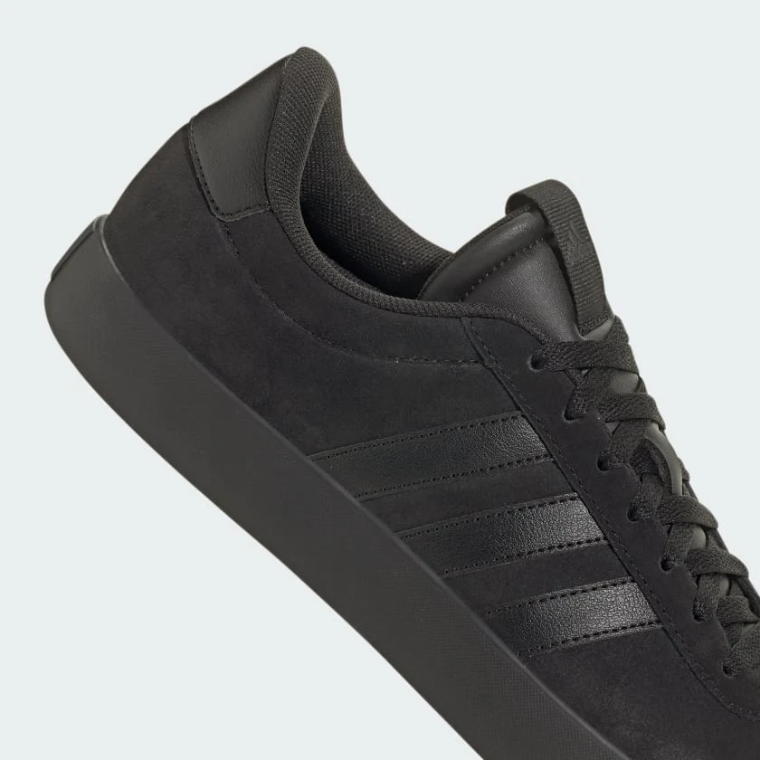 Adidas Men's Vl Court 3.0 Triple Black Sneaker Shoes - Image 6