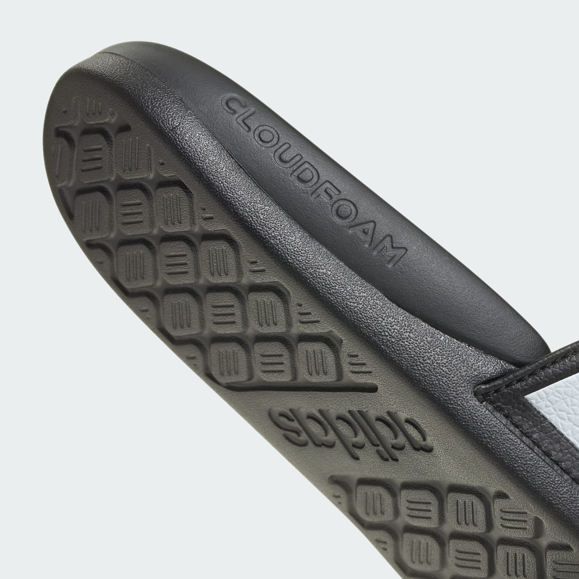 Adidas Unisex Adilette Comfort 2.0 Black/White Sldies - Image 6