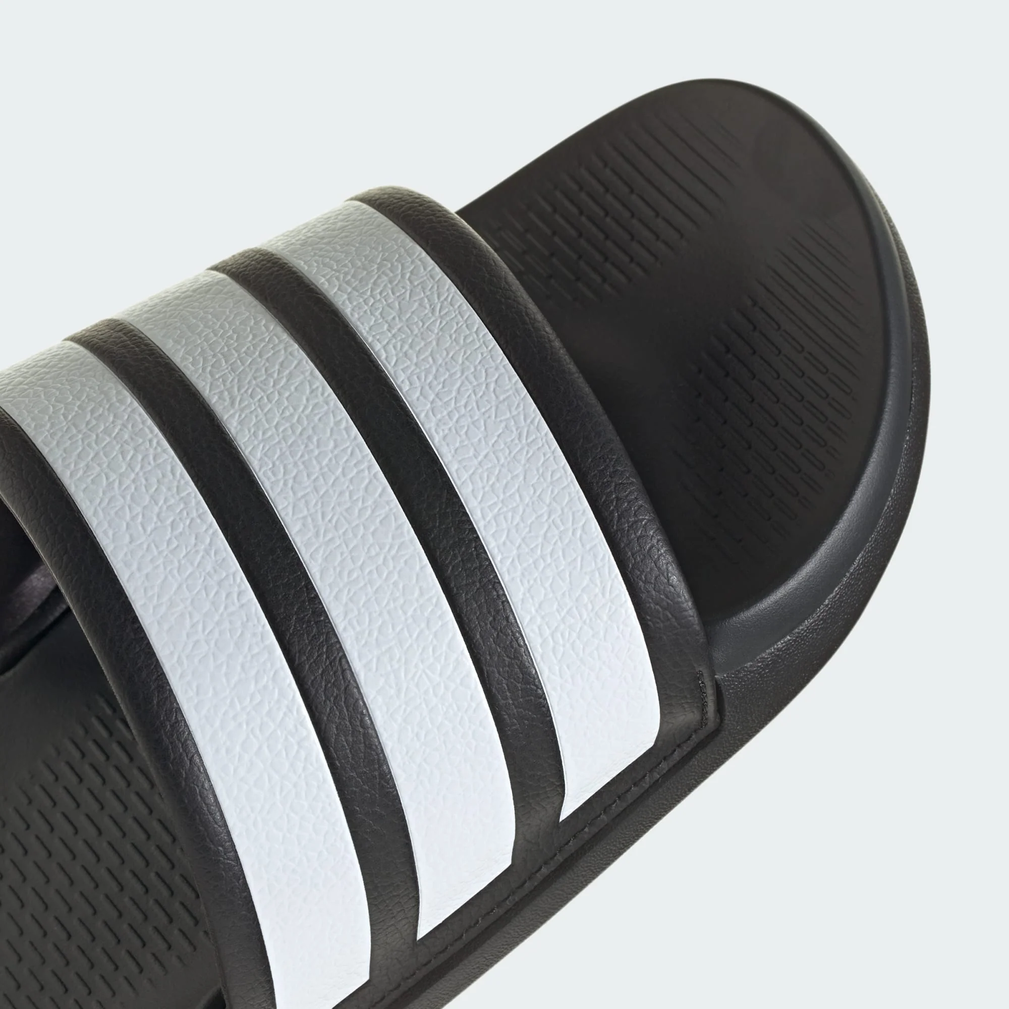Adidas Unisex Adilette Comfort 2.0 Black/White Sldies - Image 7