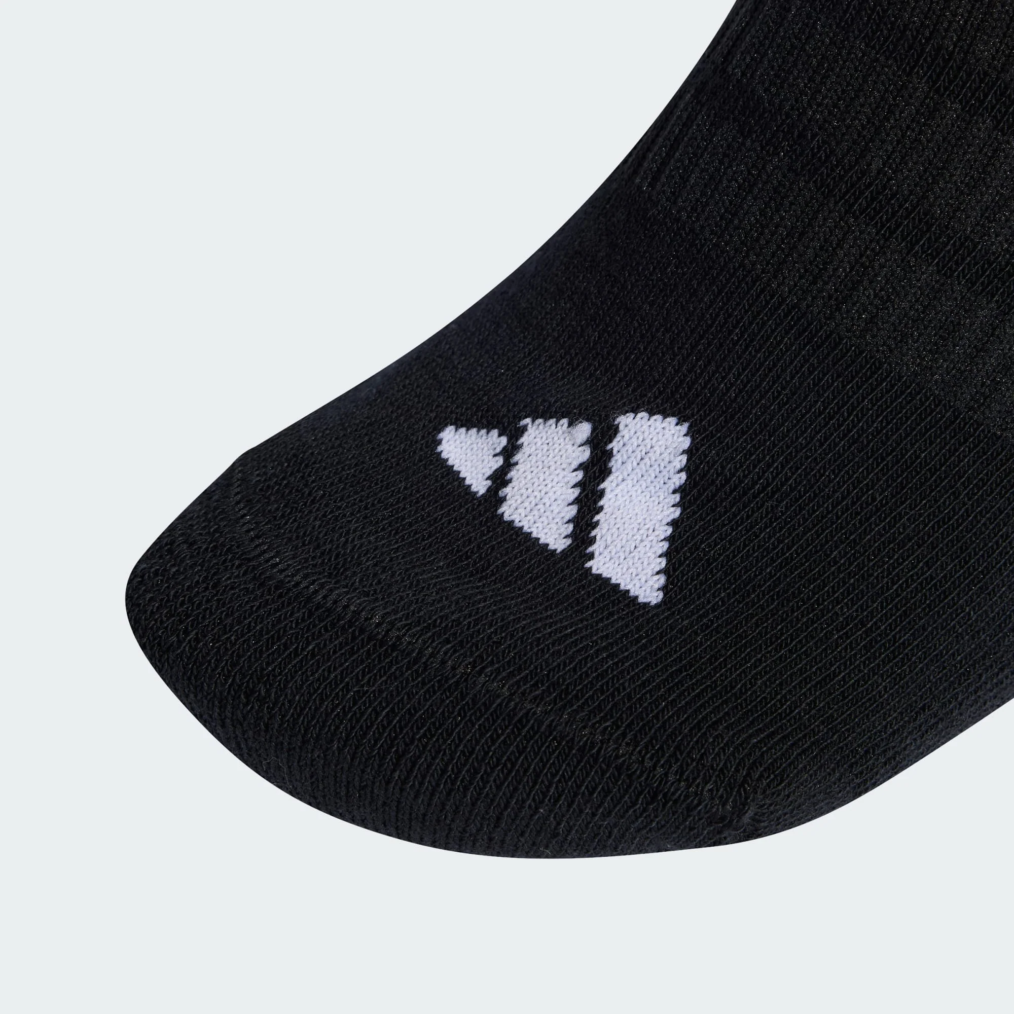 Adidas Unisex Cushioned Essentials Low-Cut 3 Pairs Black Socks - Image 2