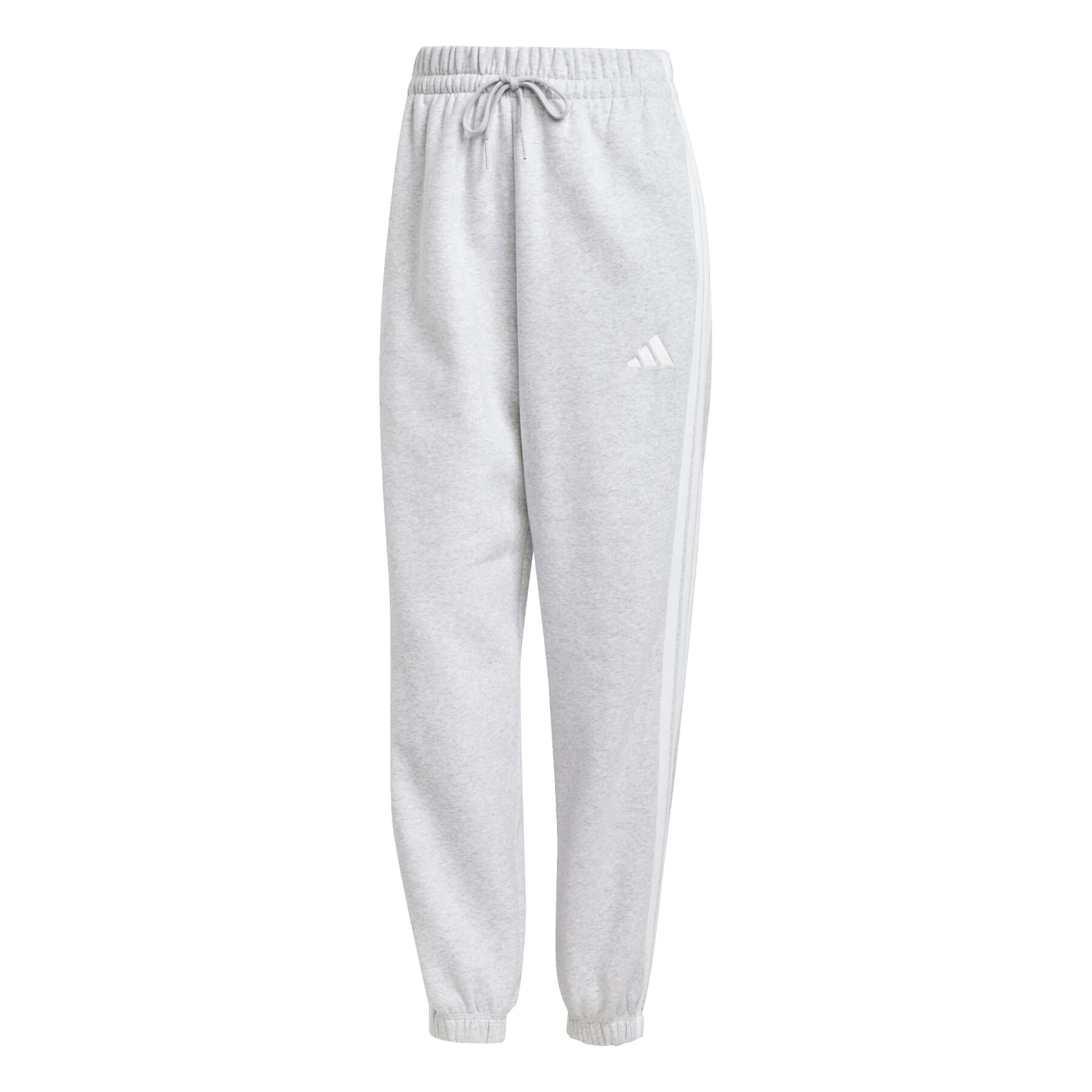 Adidas Women's 3-Stripe Fleece Grey Trackpant - Image 2