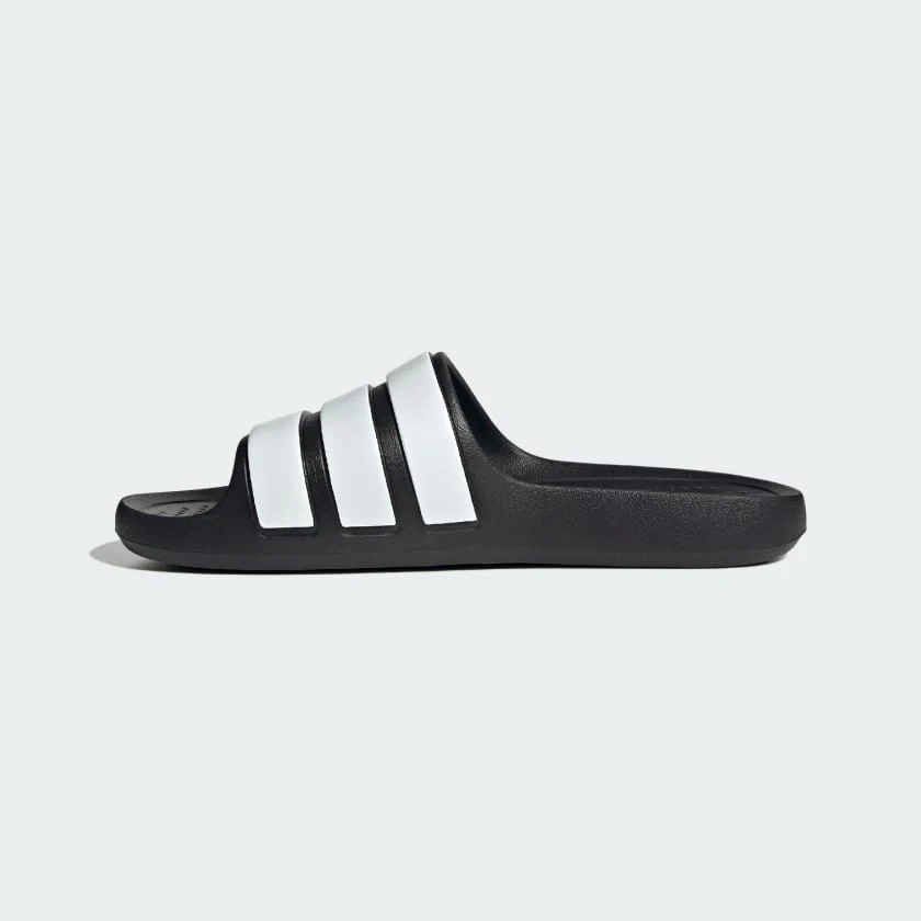 Adidas Women's Adilette Black/White Slides - Image 2