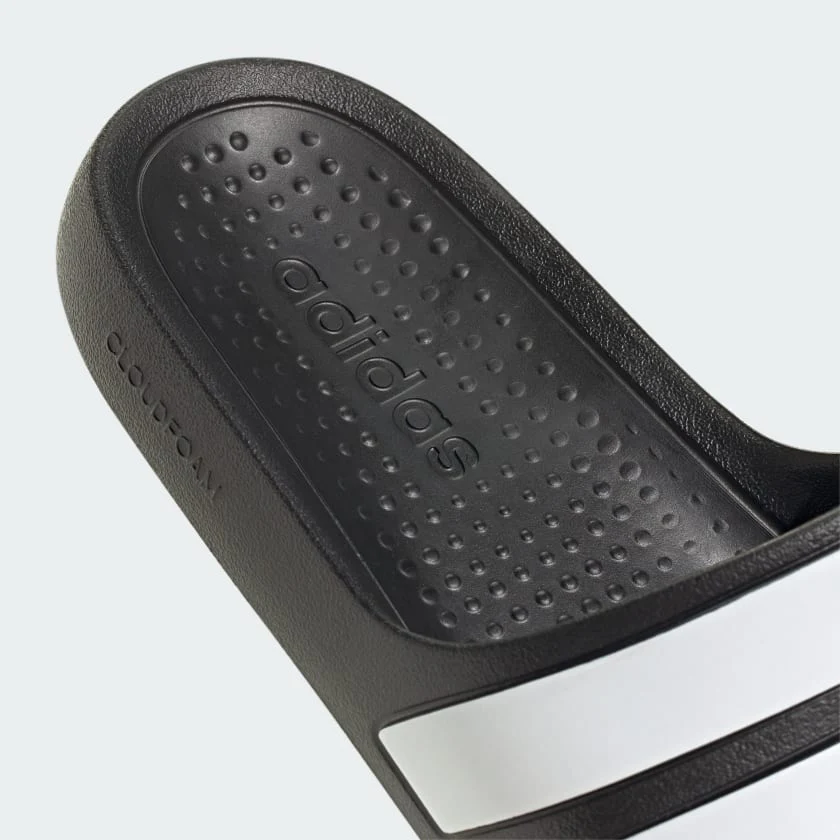 Adidas Women's Adilette Black/White Slides - Image 5