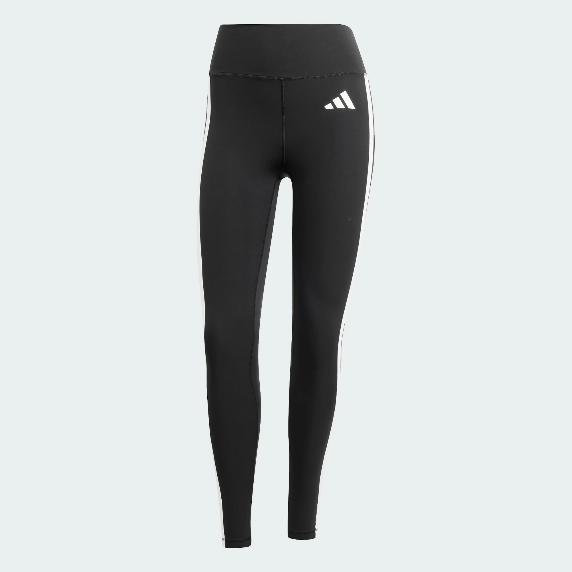 Adidas Women's Optime Essential 3-Stripes 7/8 Black Leggings - Image 2