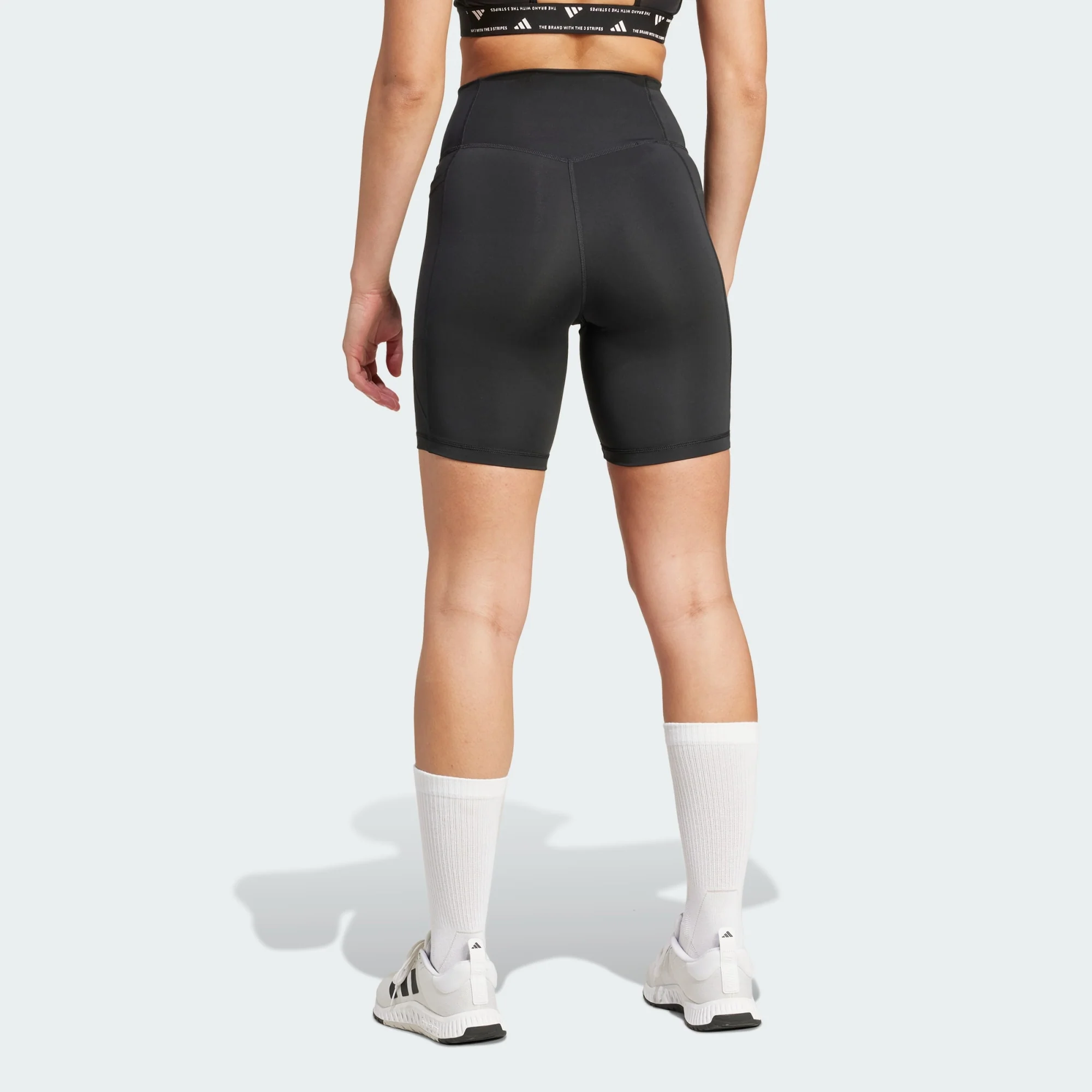 Adidas Women's Optime Essentials Pocket Back Full-Length Black Tight - Image 3