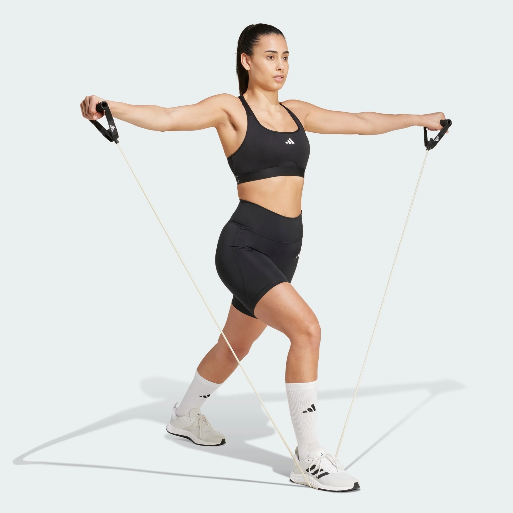Adidas Women's Optime Essentials Pocket Back Full-Length Black Tight - Image 4