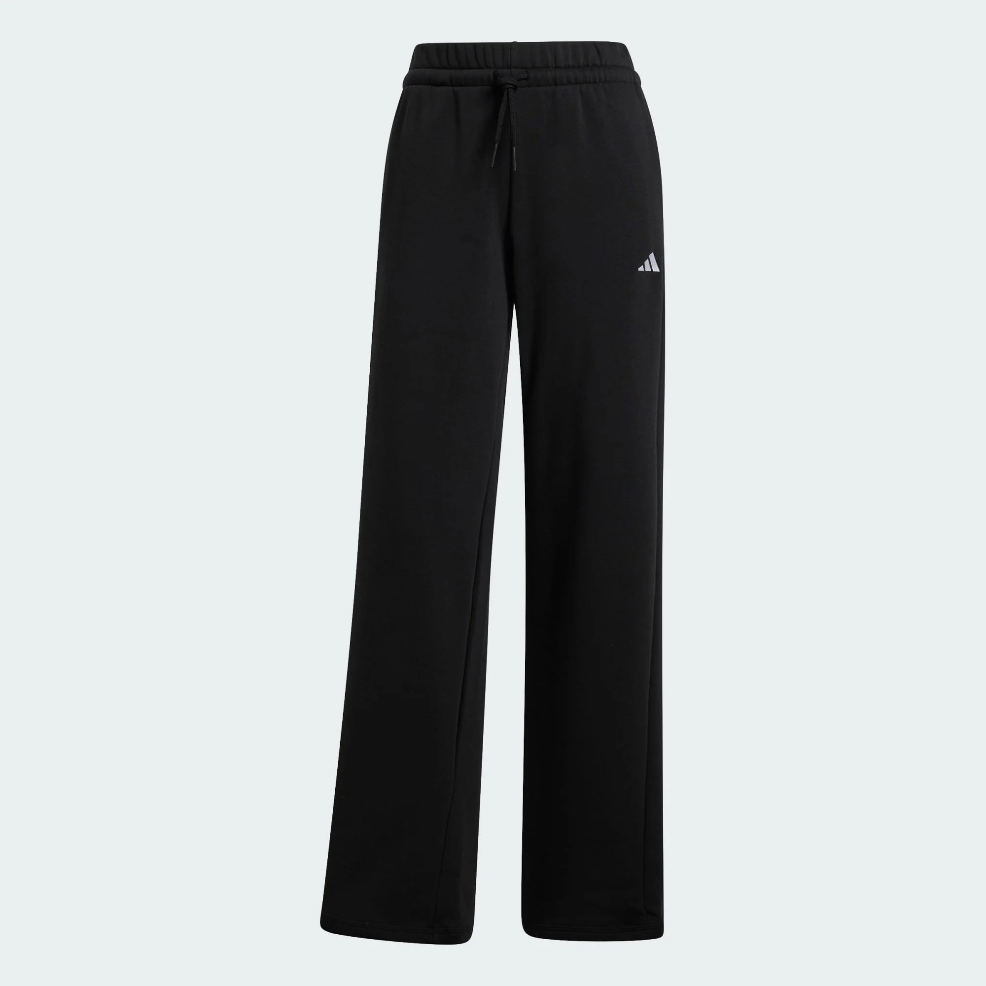 Adidas Women's Small Logo Feelcozy Fleece Open Hem Black Trackpant - Image 2