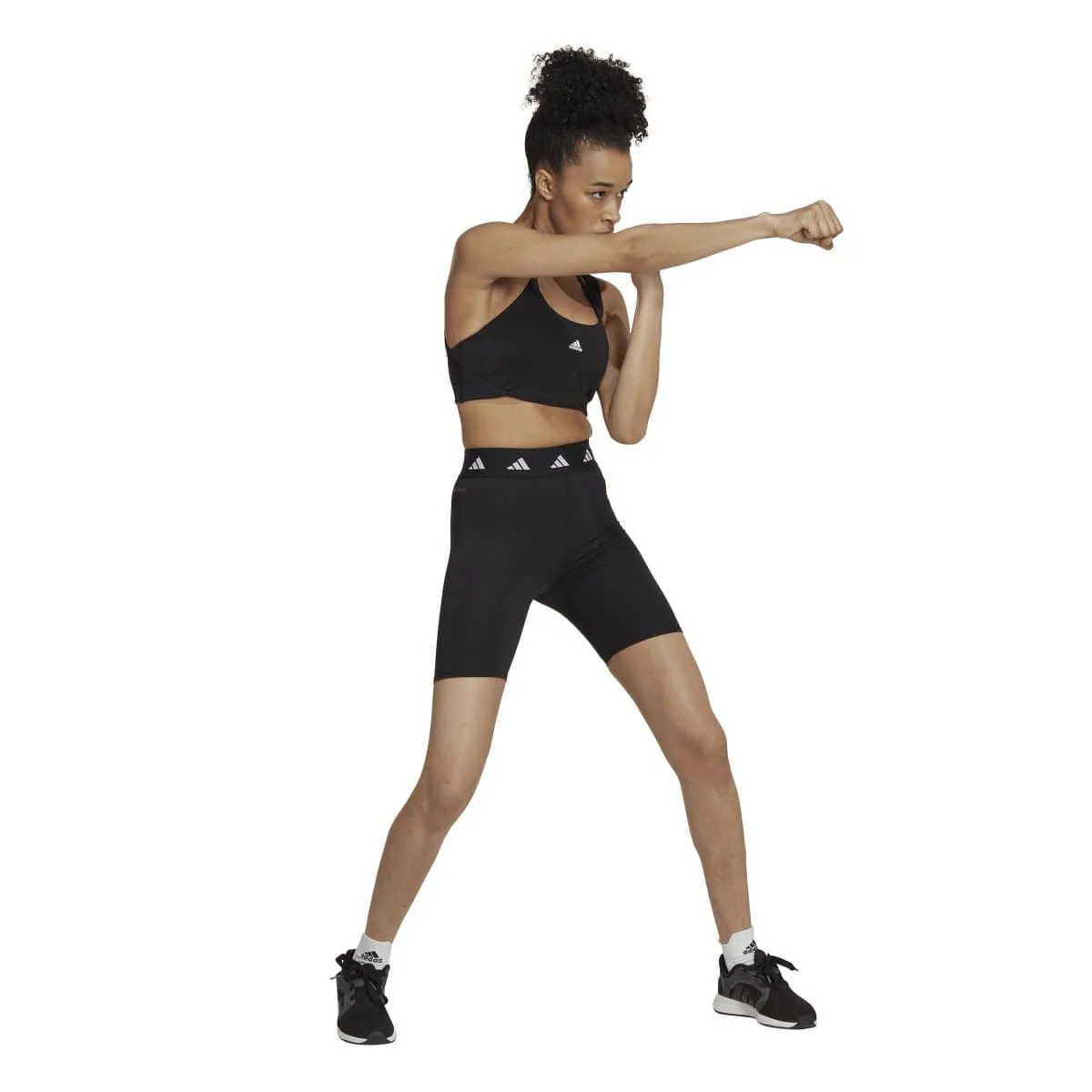 Adidas Women's Techfit Black Bike Short Tights - Image 4