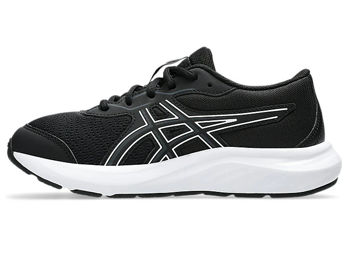 Asics Kid's Contend 9 Gs Black/White Running Shoes - Image 2