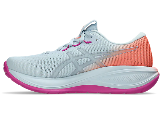 Asics Women's Cumulus 28 Sky/Coral Running Shoes - Image 2