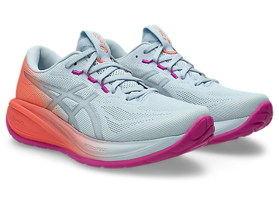 Asics Women's Cumulus 28 Sky/Coral Running Shoes - Image 3