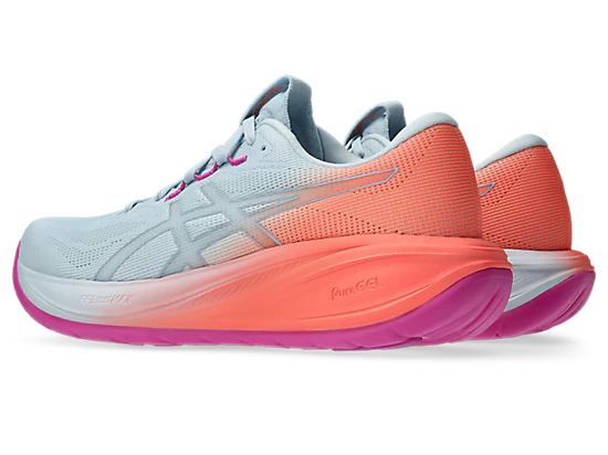 Asics Women's Cumulus 28 Sky/Coral Running Shoes - Image 4