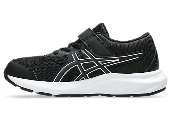 Asics Junior Contend 9 Ps Black/White Running Shoe - Image 2
