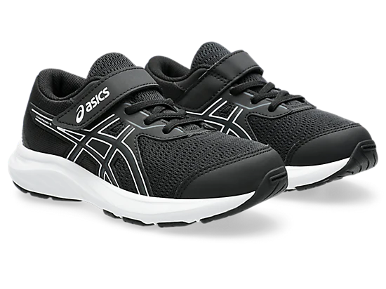 Asics Junior Contend 9 Ps Black/White Running Shoe - Image 3