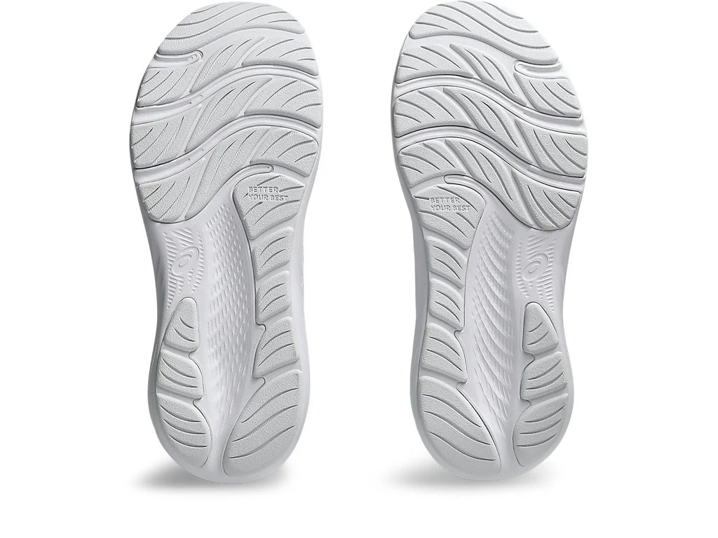 Asics Kid's Contend 9 Gs Triple White Running Shoes - Image 3