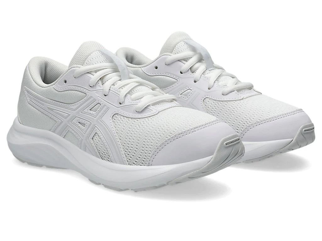 Asics Kid's Contend 9 Gs Triple White Running Shoes - Image 4