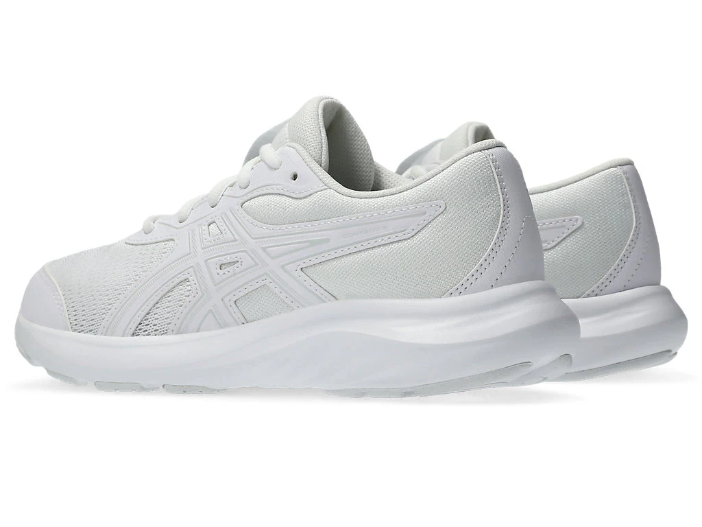 Asics Kid's Contend 9 Gs Triple White Running Shoes - Image 5