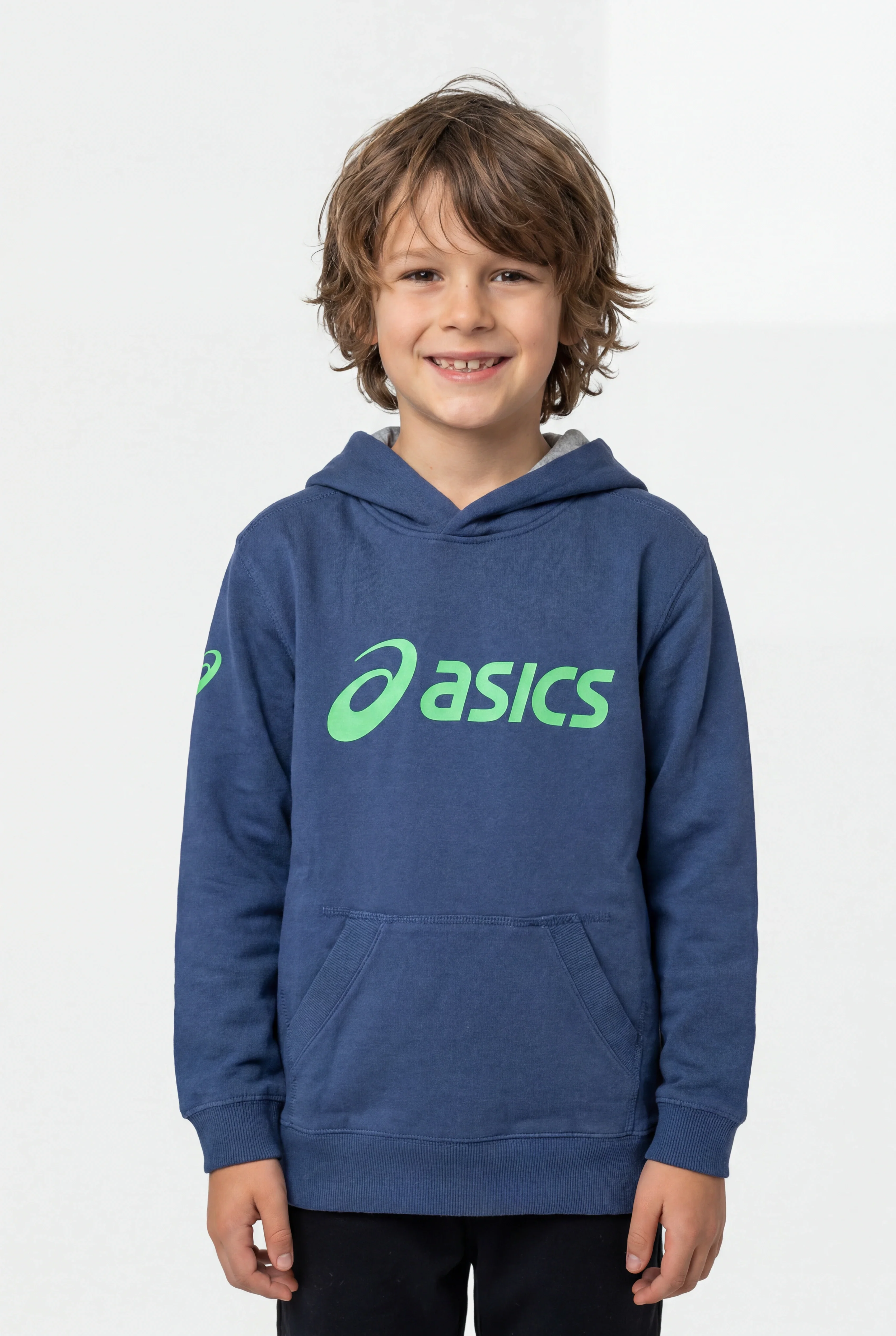 Asics Kid's Fleece Blue/Green Hoodie