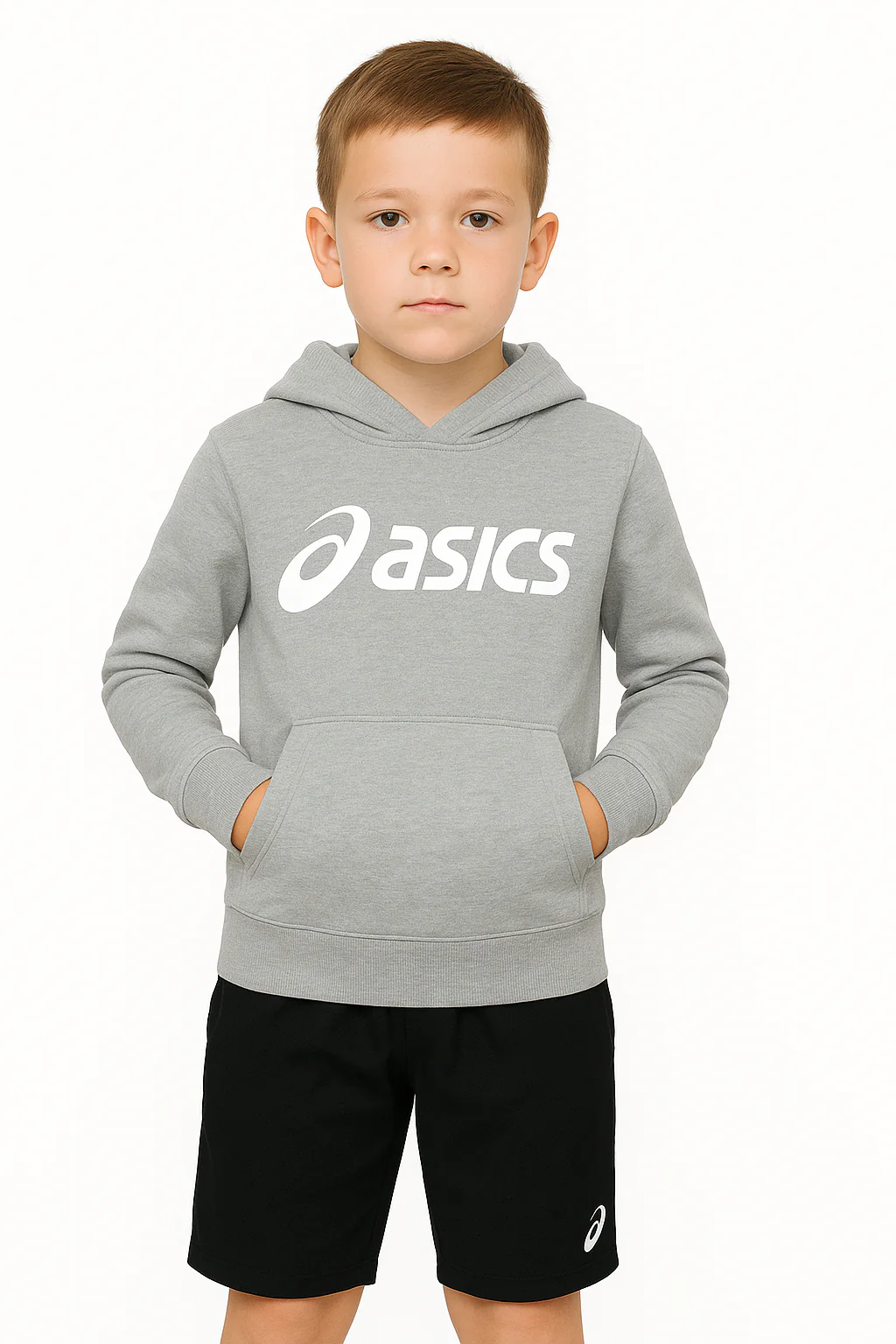 Asics Kids Fleece Grey Hoodie