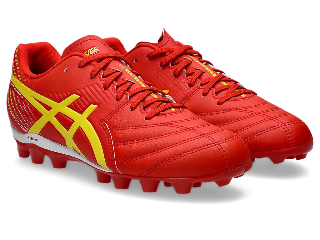Asics Kid's Lethal Flash It 3 Gs Red/Yellow Football Boots - Image 3