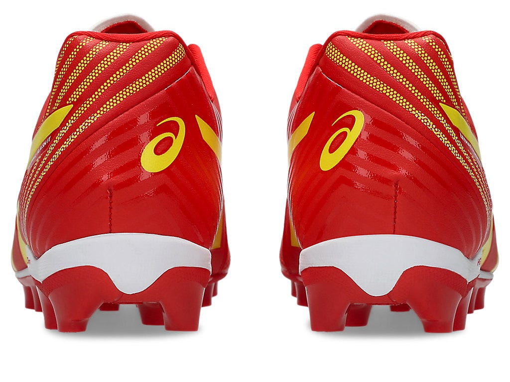 Asics Kid's Lethal Flash It 3 Gs Red/Yellow Football Boots - Image 4