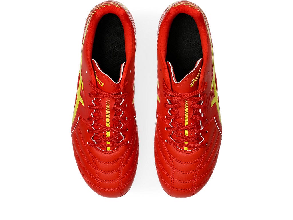 Asics Kid's Lethal Flash It 3 Gs Red/Yellow Football Boots - Image 5