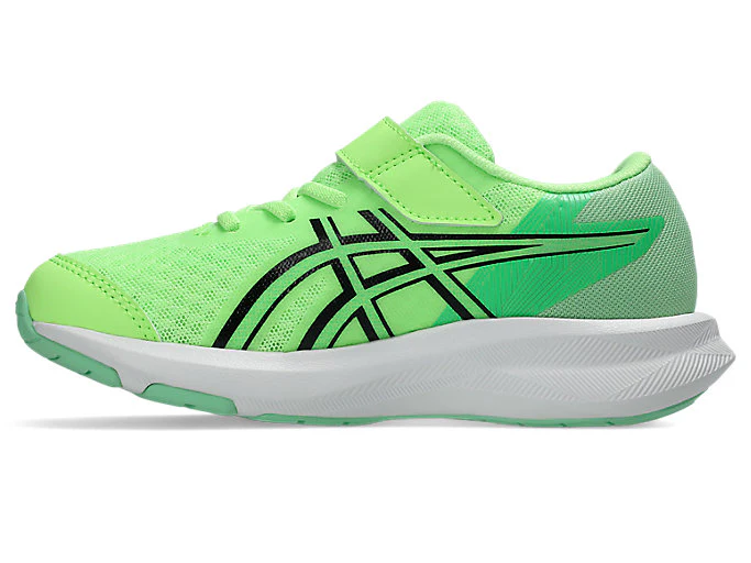 Asics Kid's Patriot 13 Ps Hook N' Loop Green/Black Running Shoes - Image 2