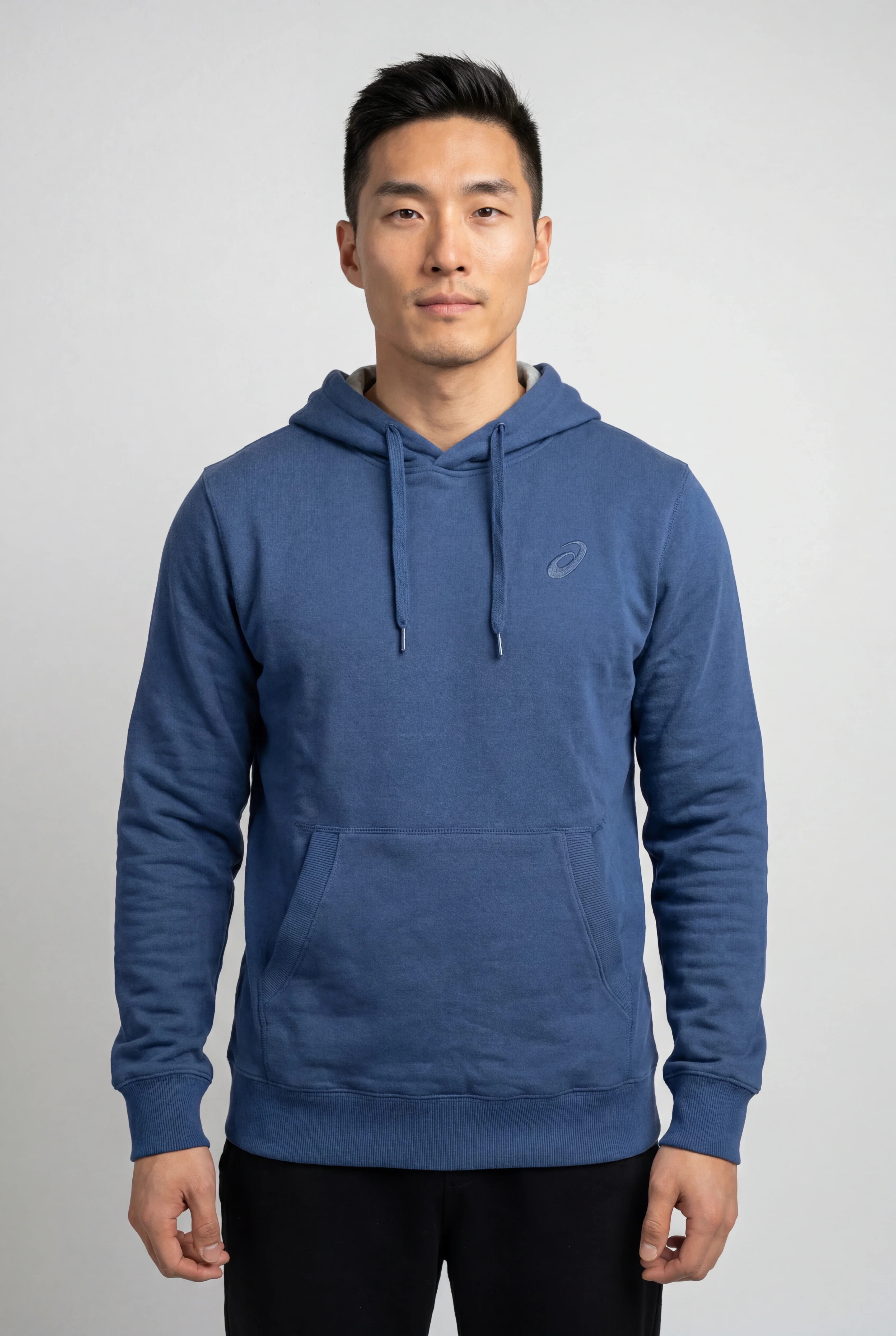 Asics Men's Fleece Blue Hoodie