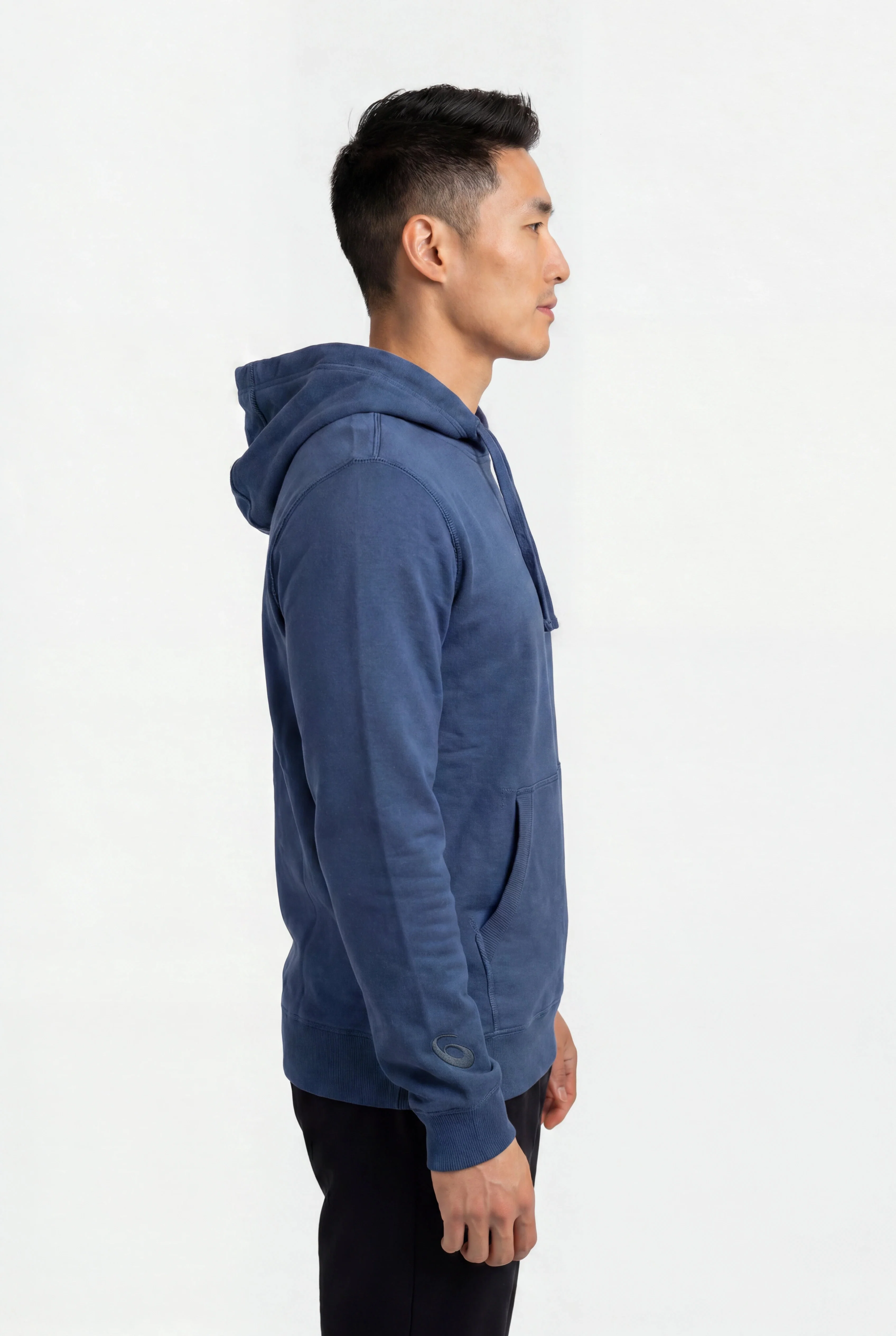 Asics Men's Fleece Blue Hoodie - Image 3
