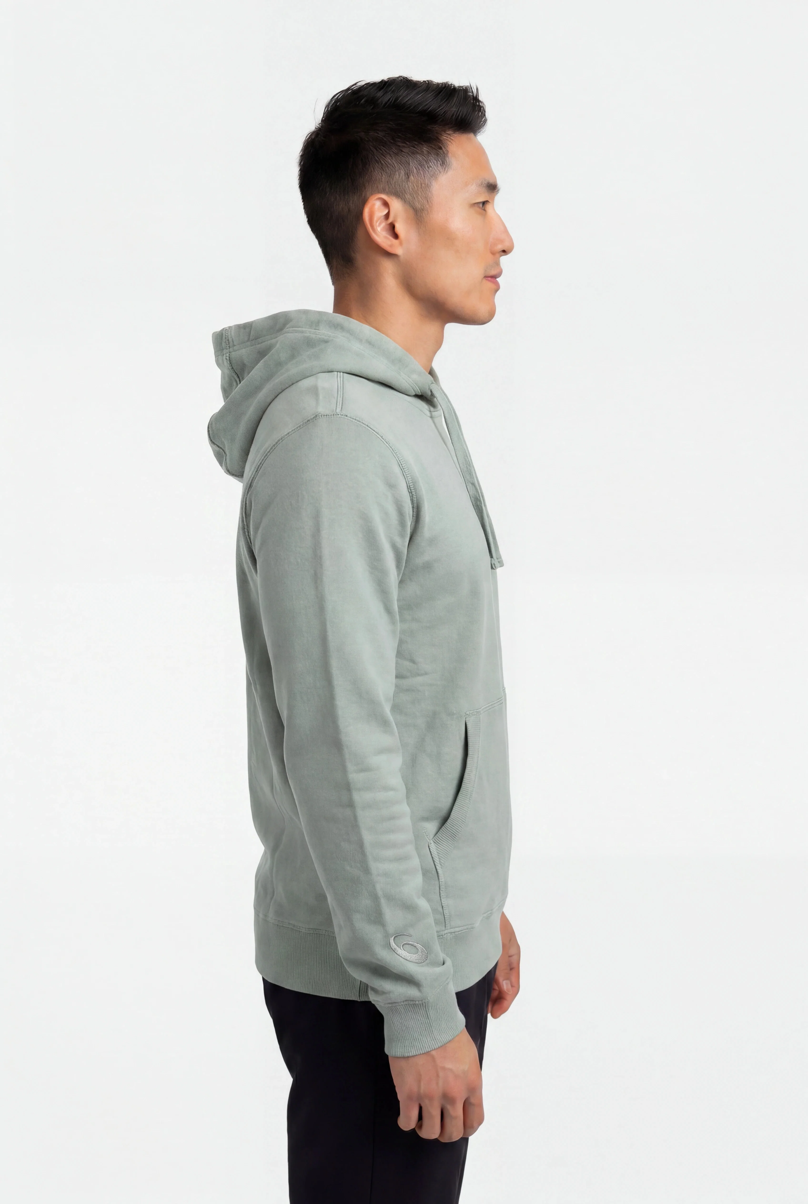 Asics Men's Fleece Olive Hoodie - Image 3