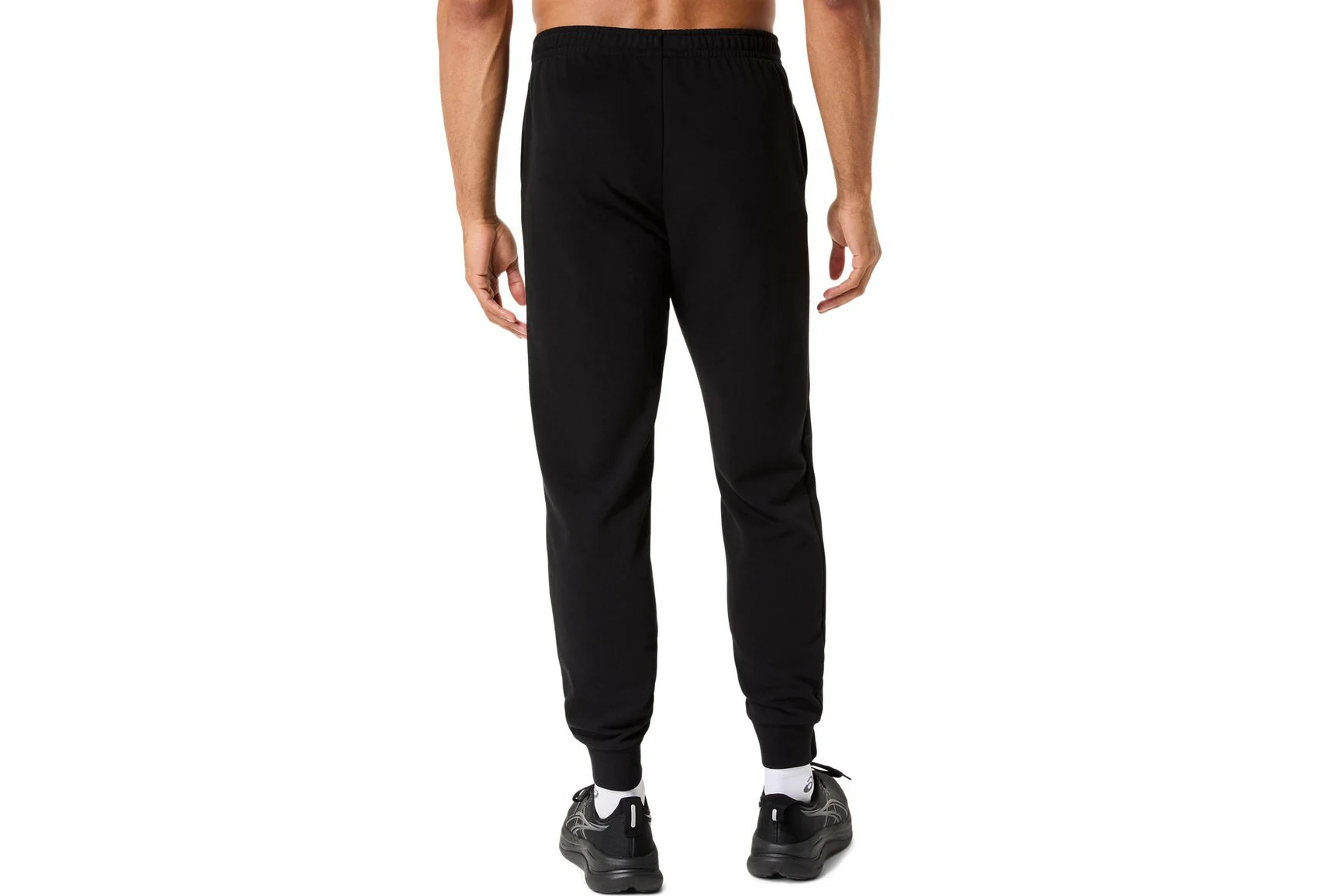 Asics Men's French Terry Black Trackpants - Image 2