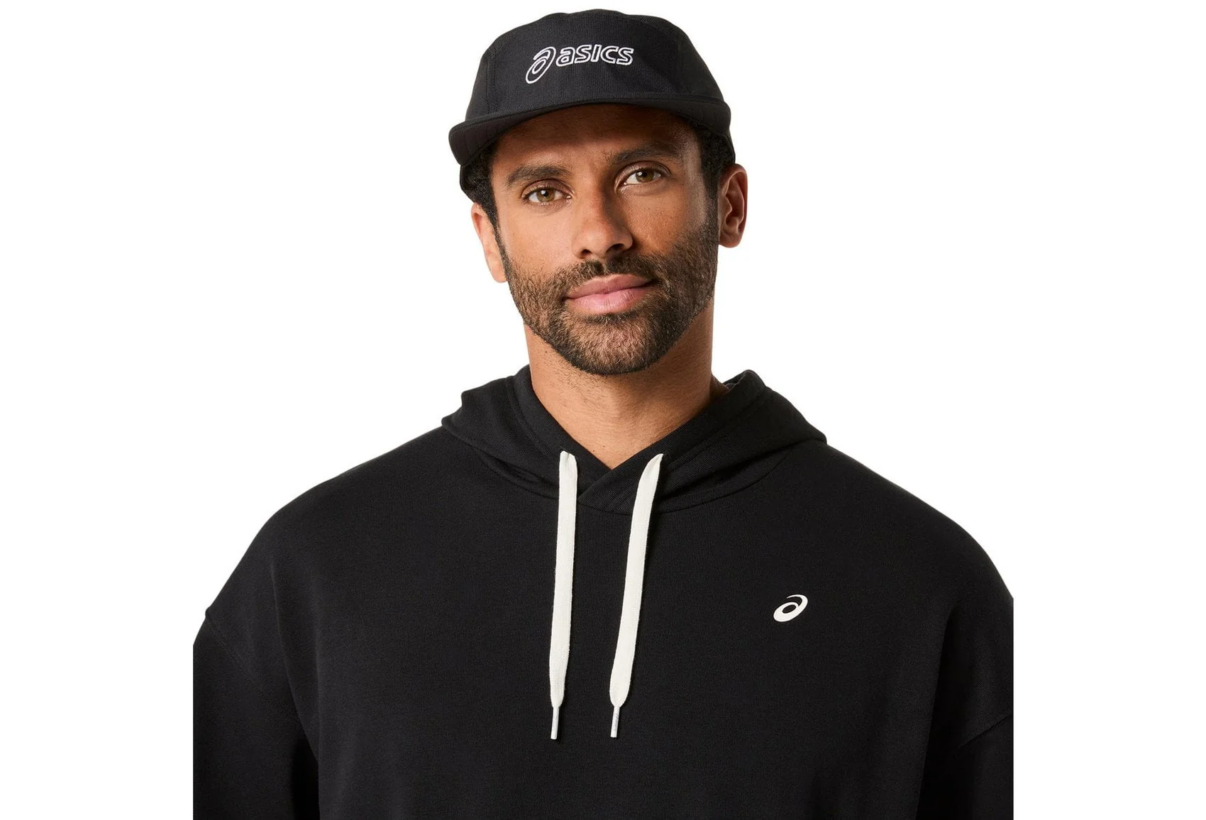ASICS MEN'S FRENCH TERRY RELAXED PULLOVER BLACK HOODIE - Image 3