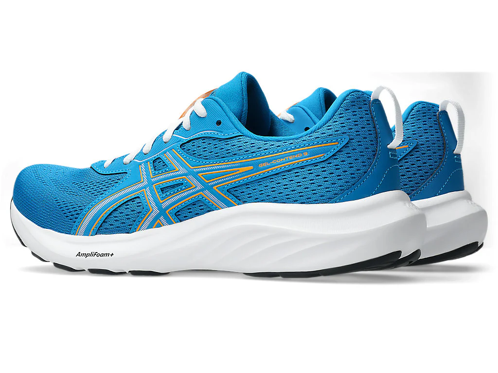 Asics Men's Gel Contend 9 Blue/Yamabuki Running Shoes - Image 4