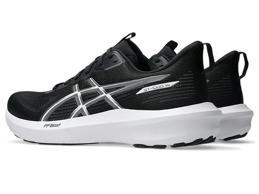 Asics Men's Gt 1000 14 Black/White Running Shoes - Image 4