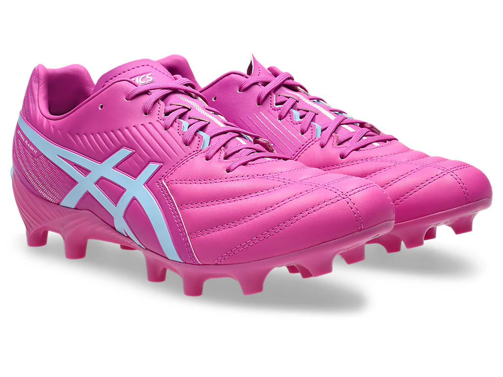 ASICS MEN'S LETHAL FLASH IT 3 SAKURA/SKY FOOTBALL BOOTS - Image 3