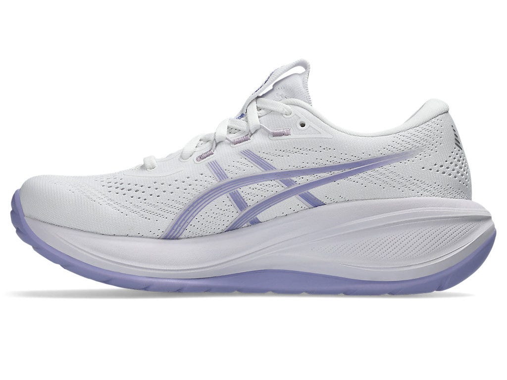 Asics Women's Cumulus 28 White/Bluebell Running Shoes (Width D) - Image 2