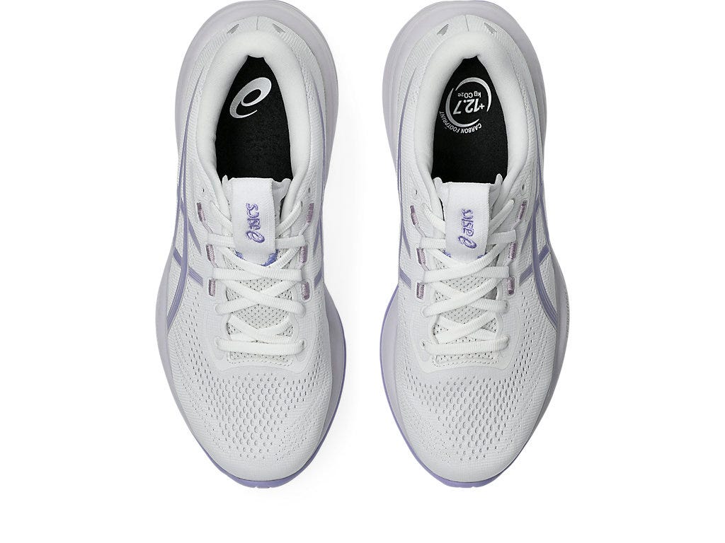 Asics Women's Cumulus 28 White/Bluebell Running Shoes (Width D) - Image 6