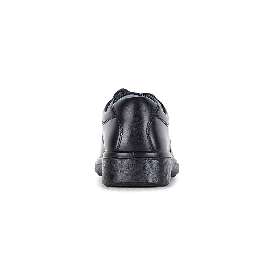 CLARKS JUNIOR DAYTONA TRIPLE BLACK LEATHER SHOE (WIDTH E) - Image 2