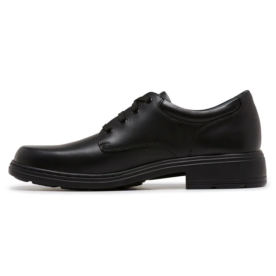 Clarks Women's (Senior) Infinity Triple Black Leather Shoe (Width D) - Image 2